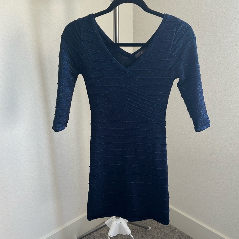 Glittered Blue Dress